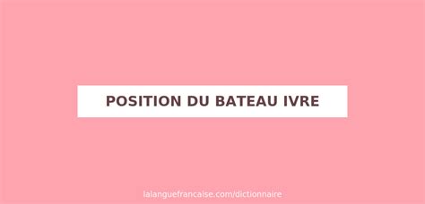 le bateau ivre position sexuel|Position du bateau ivre — Wikipédia